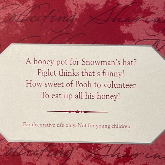 1998 HALLMARK Keepsake Disney Winnie the Pooh Collection Christmas Ornament - Picture 4 of 9